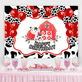 Bauernhof Heilige Kuh mit Ballon Alles Gute zum Geburtstag Hintergrund